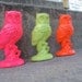 Bright Owl Trio Pink Lime and Orange