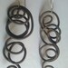 Rustic Western Earrings of Vintage Wire and Sterling Silver Jewelry