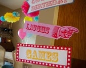 Carnival Circus Inspired Birthday Large Party Signs Come One Come All Collection