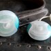 Retro Mac puck mouse belt buckle, Bondi Blue, upcycled for the techie in your life