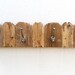 Fence Top four hook rack for stocking, hat, coat, leash, made from reclaimed wood pickets