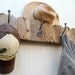 Fence Top four hook rack for stocking, hat, coat, leash, made from reclaimed wood pickets