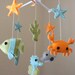 Baby Mobile - Baby Crib Mobile - Ocean Sea Mobile - Nursery Crib Mobile - crab, octopus "Ocean Sea Creatures" (You Can Pick Your Colors)