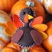 Mini Felt Plush Mr. Turkey - Turkey Plush Toy - Turkey Favor Party - Happy Thanksgiving Decor - Quantity of your Choice