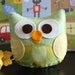 Owl Plush Felt Toy - Nursery Decoration - Party Favors - Mr. Alessandro The Owl