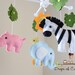 Baby Crib Mobile - Baby Mobile - Nursery Jungle Crib Mobile "Safari Playland" Mobile - Crib Mobile - Elephant, Lion, Giraffe, Zebra, Hippo