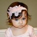 20% off entire order...Pink Pearl Sequin Beaded Headband...baby headbands, newborn headbands, infant, toddler, adult
