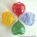 Green Stripe Heart Ornament 2 : DISASTER RELIEF