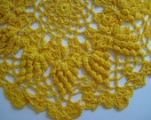 Harvest Goldenrod Yellow Round Crochet Doily