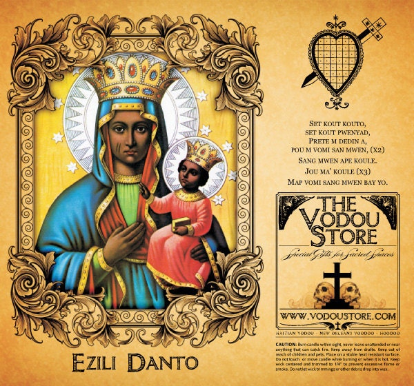 Ezili Danto (Erzulie Dantor) 7-Day Candle Label
