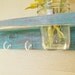 Distressed wood Keyholder / Shelf, home decor, shabby chic decor, turquoise,  shelves
