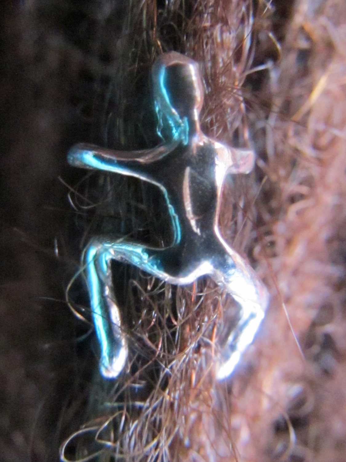 Sterling Silver Dreadlock climber charm - dreadlock bead FREE SHIPPING