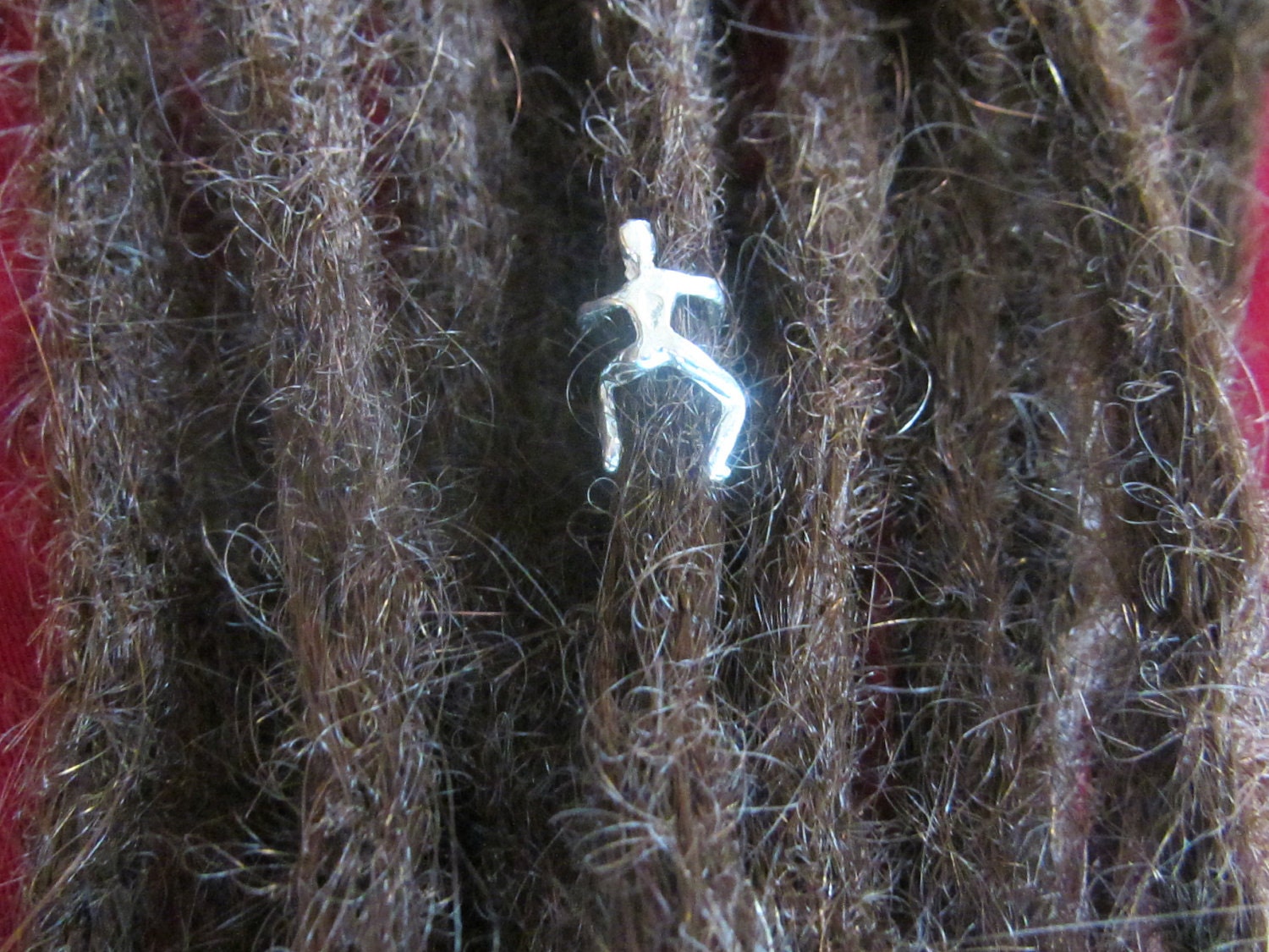 Sterling Silver Dreadlock climber charm - dreadlock bead FREE SHIPPING