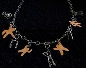 Necklace sterling silver charms furniture copper people dollhouse