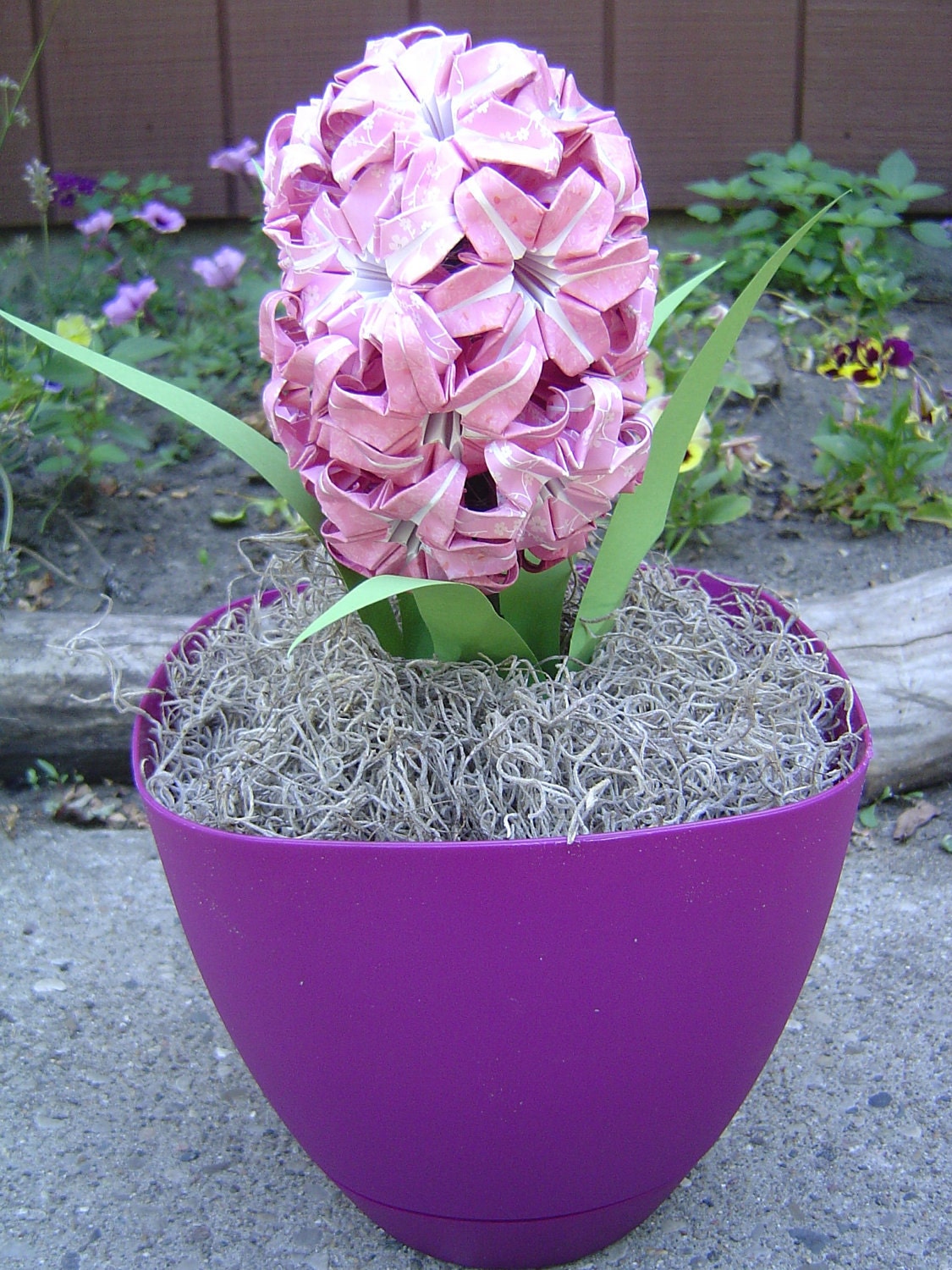 Pink Paper Flower Hyacinth, Origami Paper Flowers, Easter Decoration, Wedding Decoration, Home Decor, Handmade. Custom Available.