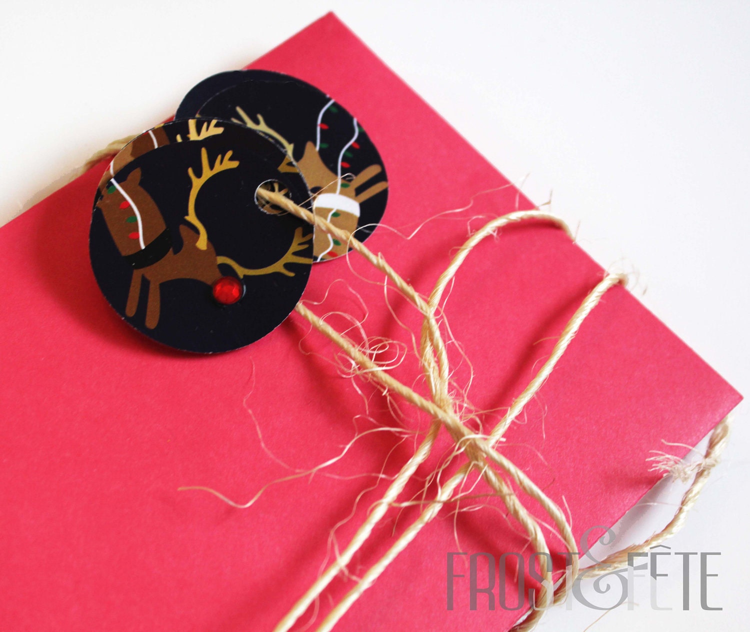 Rudolph the Red-Nosed Reindeer gift tags, set of 12