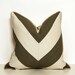 Grey and White Linen Chevron Pillows