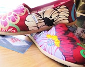 Hand Painted TOMS "Fresh from the Garden: 4th Coming" Classic Canvas Custom Slip-Ons