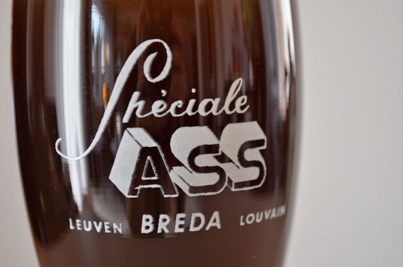 Vintage Belgian Beer Glass -- Speciale Ass Stemmed Beer Glass from Breda