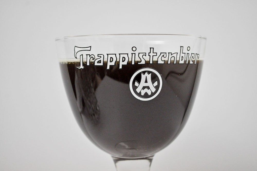 Trappistenbier Westmalle Vintage Belgian Beer Glass -- Hand-Blown