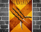 X-Men movie poster minimalist art movie print Wolverine art poster print 11x17