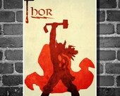 The Avengers movie poster minimalist art movie print Thor comic book art poster print 11x17 Thor