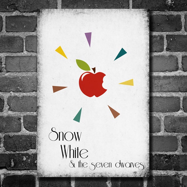 Disney Art Snow White Poster movie poster disney poster 11x17