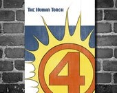 The Fantastic Four movie poster minimalist poster art print The Human Torch comic book poster print 11x17 Johnny Storm