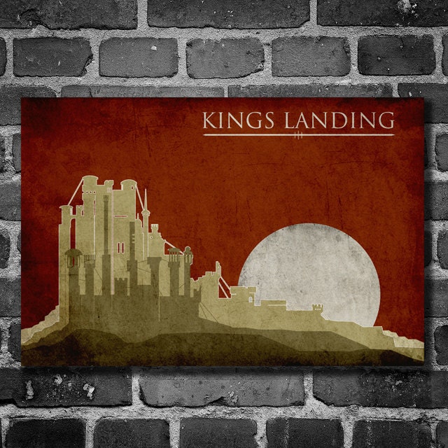 Game of Thrones poster movie poster minimalist print 11x17 King's Landing