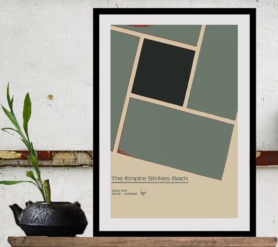 Star Wars Art Retro Abstract Boba Fett Color Way Size B