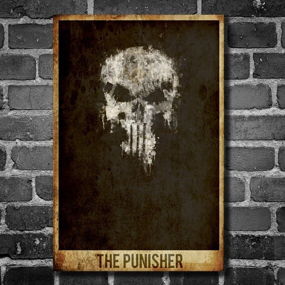 The Punisher minimalist poster movie print comic book poster print 11x17