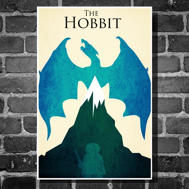 The Hobbit Lord of the Rings retro poster minimalist art movie print LOTR art poster print 16x24 The Hobbit