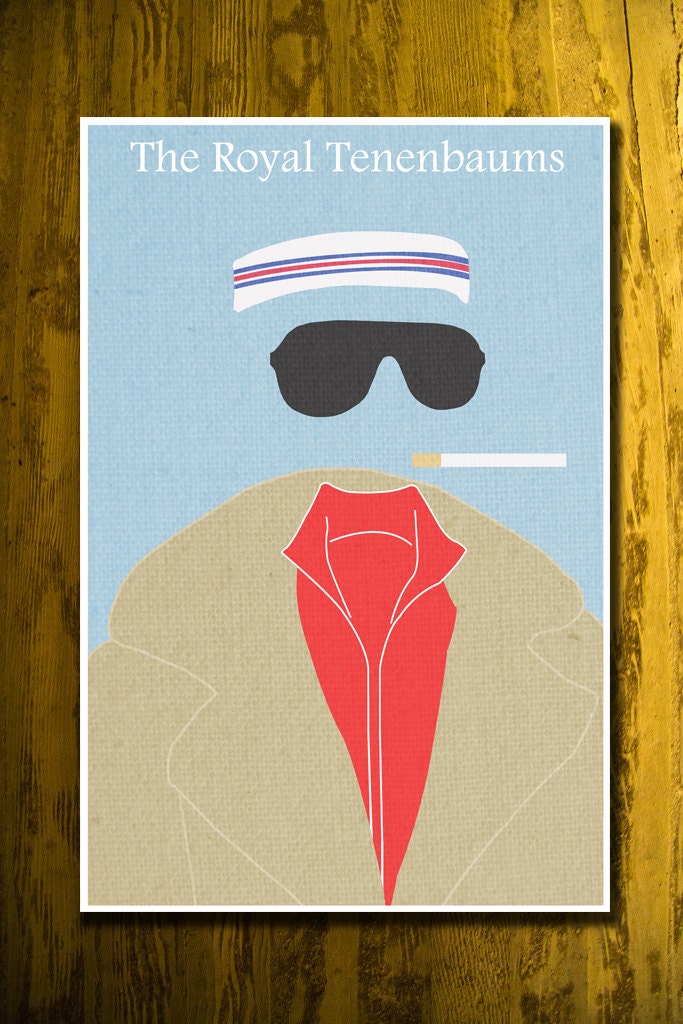 Retro poster movie posters film print Royal Tenenbaums 11x17 Wes Anderson print