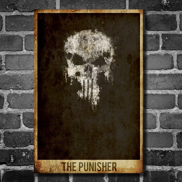 The Punisher minimalist poster movie print comic book poster print 11x17