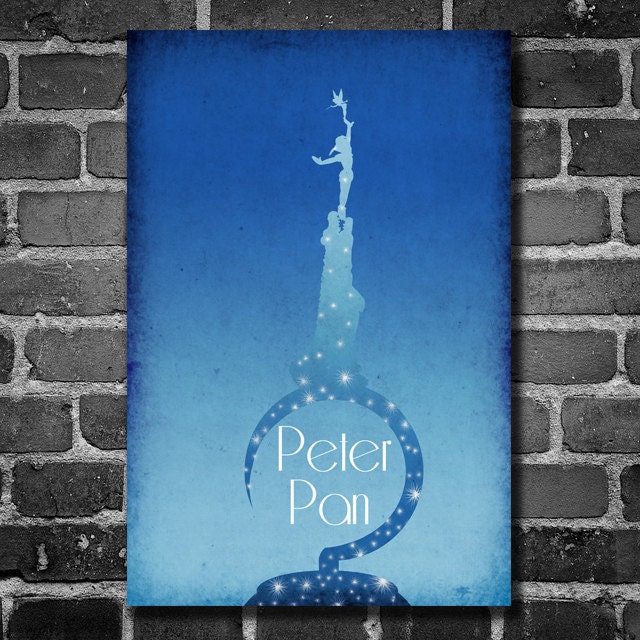 Disney Art Peter Pan Poster movie poster disney poster 11x17