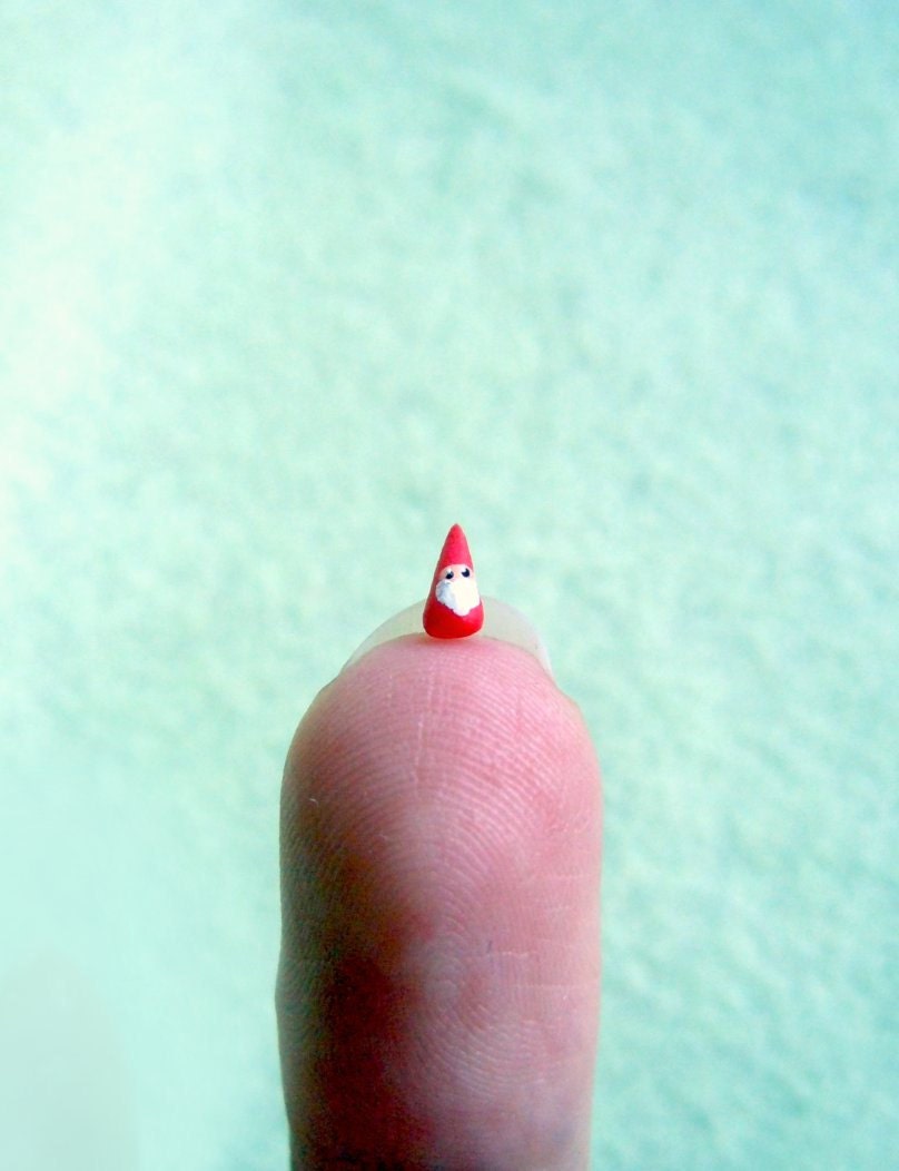 Tiny gnome pendant - micro terrarium vial