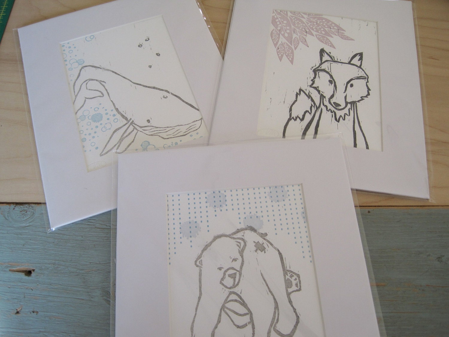 Arctic animal prints Matted from UnCommon climate calendar