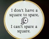 SEINFELD Elaine - I Can't Spare a Square - PDF Cross Stitch Pattern