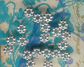 20pc--4mm Bright Silver Plated Tierra Cast Bali Heishee