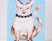 George the cat greeting card