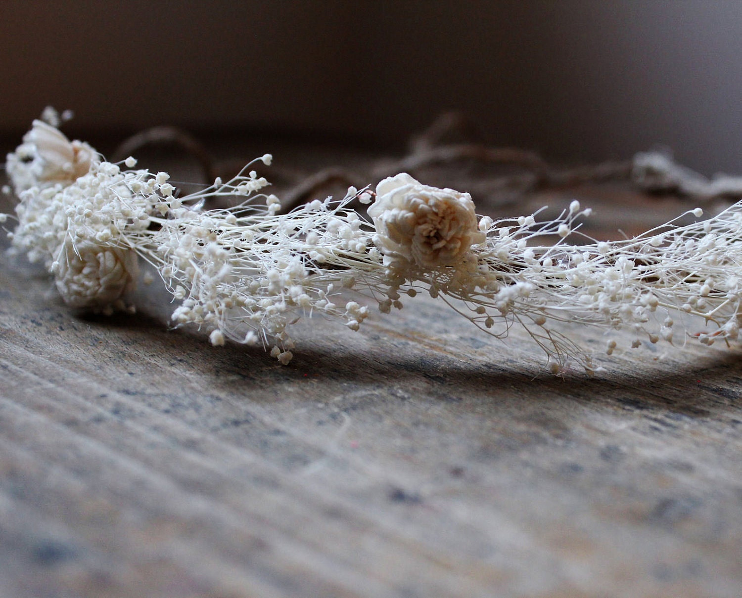 GRACE - baby's breath halo crown