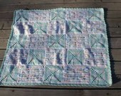Baby Blanket - Squares and Rectangles - Ready to ship & Free Shipping
