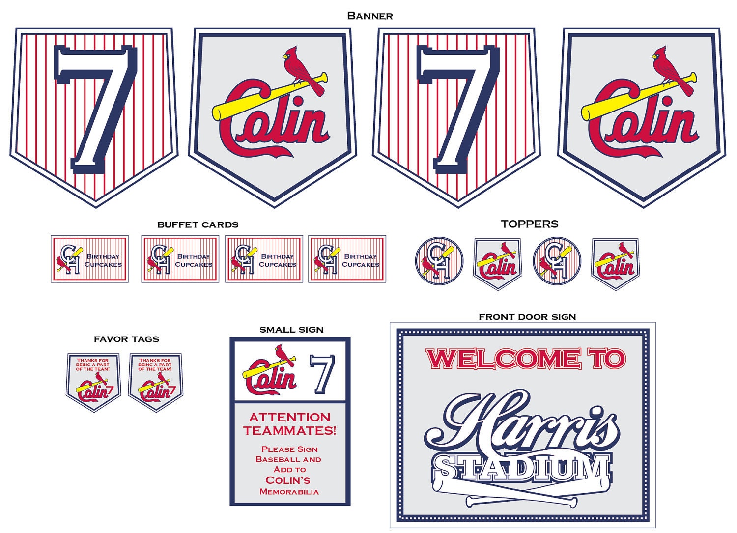 Baseball Birthday - Complete Print It Yourself Party Printables