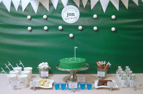 Plaid/Golf/Guy's Party Printables - Complete Print It Yourself Package Il_570xn