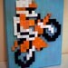 Nintendo Excite Bike 8-bit Wood Mosaic