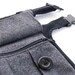 Industrial hip bag, pockets, gray, black