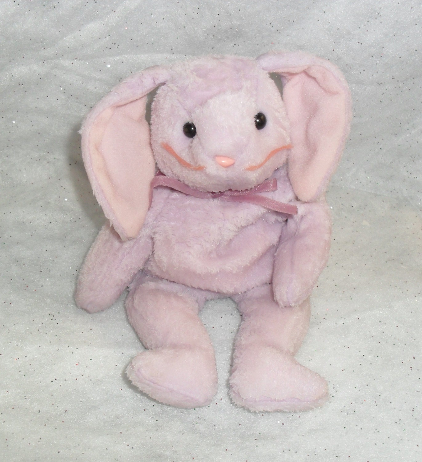 Wax Dipped Purple Stuffed Bunny. White Lilac and Lavender Scented. Aromatherapy.