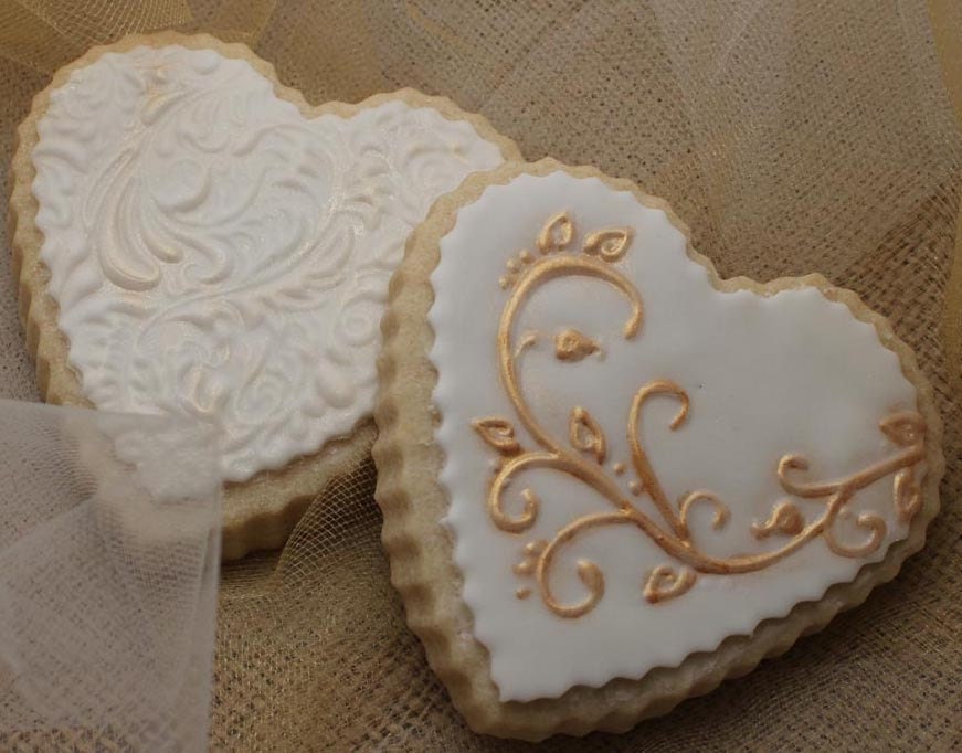 Elegant Heart Shape Cookies - Any color