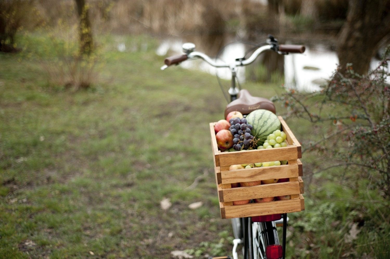 Wood Bike Basket - MacphersonCrateCo