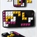 Tetris Cell phone hard case cover with pyramid stud retro game 8 bit inspired Iphone 4 case in pink yellow white and black